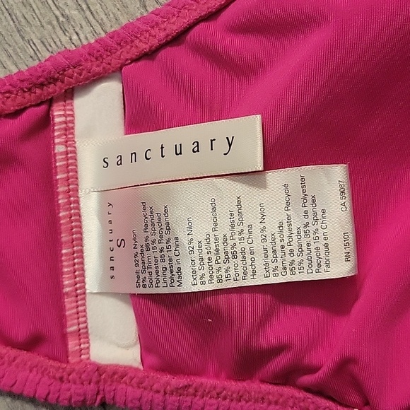 Sanctuary sandbar solids hibiscus pink seamed bikin top - Picture 5 of 6
